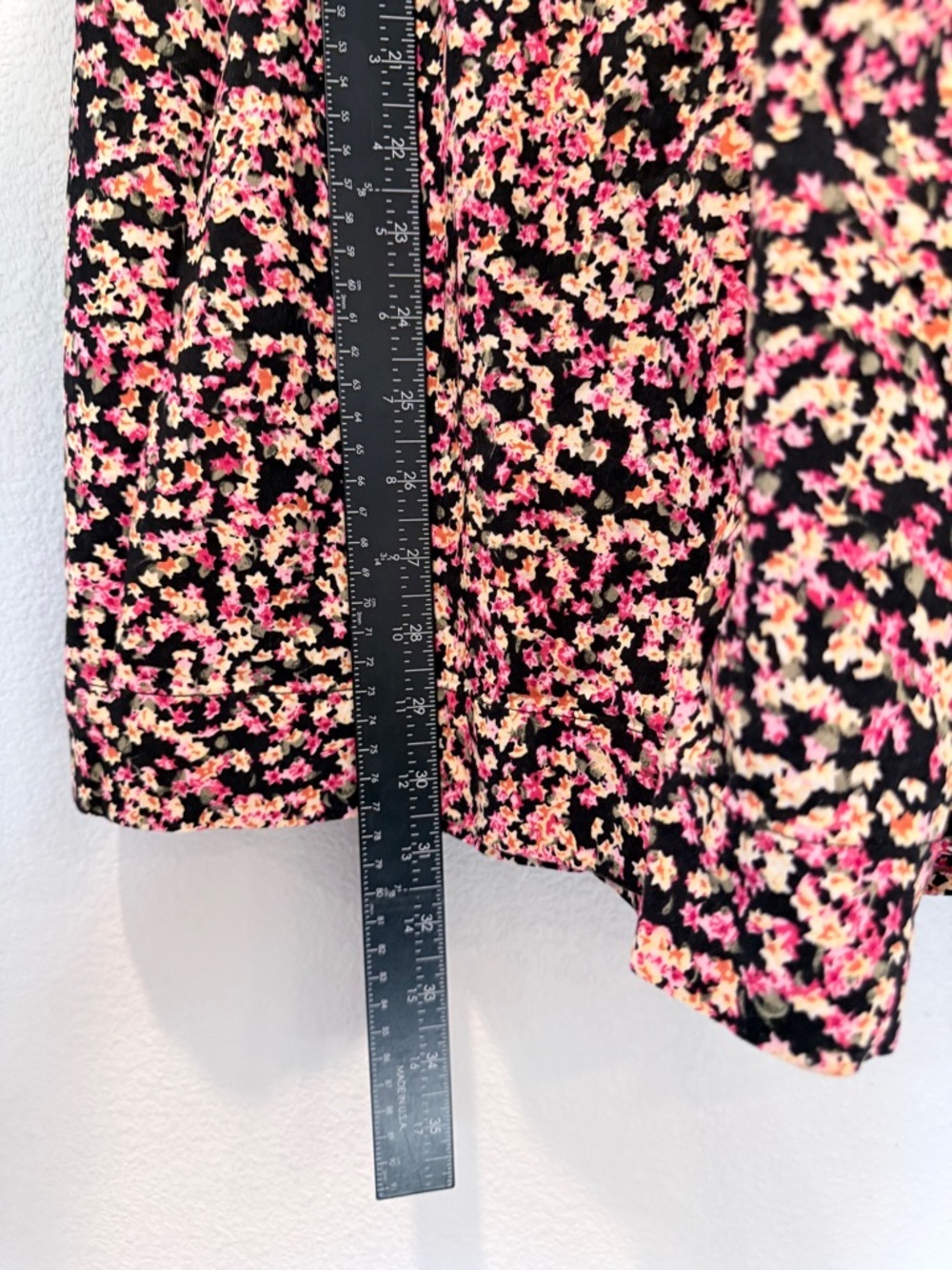 H&M Moody Floral Midi Skirt US8 Ditsy Print Cottagecore Whimsigoth A-Line Cotton - Picture 6 of 9